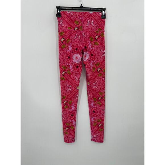 Terez Pink Bandana Super-high Duo Knit Legging Size XS NWOT - Picture 4 of 6